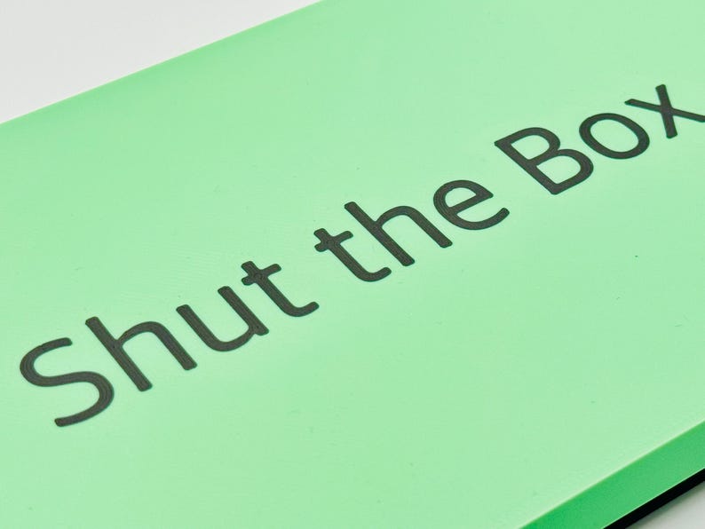 Shut The Box - 12-player. Historical dice game, pub game, travel game for 1 to 4 players. Luck and strategy. Dice Board Travel Game image 12