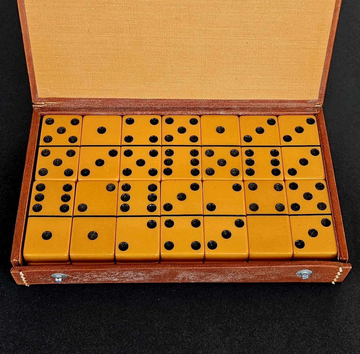 Jeu De Dominos Vintage Ambre Catalin – Occasion