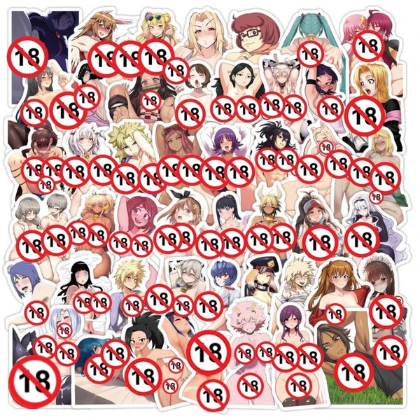 100pcs Cute Lewd Anime Stickers No Duplicates