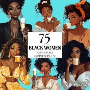 Paquete de 75 imágenes PNG de chicas negras, gráficos de chicas a la moda, imágenes de chicas afro, imágenes de chicas vaqueras, gráficos de chicas negras, descarga digital