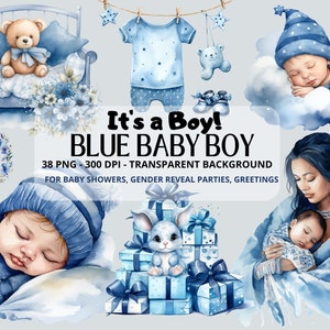 Pacchetto neonato, clipart acquerello, baby shower, neonato, clipart bambino, asilo nido PNG, rivelazione di genere, pacchetto clipart, istante digitale