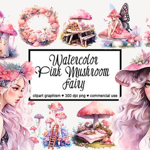 Różowa wróżka clipart, akwarela, kwiaty, clipart Fantasy, wykorzystanie komercyjne, pobieranie cyfrowe, wróżka, dziennik śmieci, sztuka książki, sztuka cyfrowa