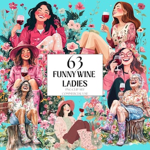 Funny Wine Lady PNG, 65 Floral Boots Clipart, Quirky Gardening Woman Digital Download for Crafts and Sublimation, Pink Floral Lady PNG