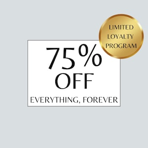 75% off EVERYTHING. FOREVER. Loyalty program rewarding you MegaCheap Clipart Packs for TysiaArtWork Shop