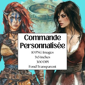 Commande Personnalisée: 10 Images au Format PNG, 5x5 in, 300 DPI, Fond Transparent, Licence Commerciale Incluse