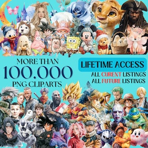 UNLIMITED SHOP ACCESS - 100,000+ Clipart Mega Bundle - Mega Collection of High Quality Png - All past and future designs - Whole Shop Bundle