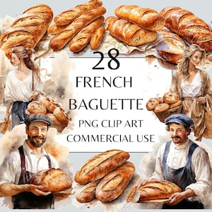 Frans stokbrood Franse clipart PNG aquarel Frans brood clipart, Franse bakkerij, commercieel gebruik, ongewenste dagboek, Parijs, Parijse leven PNG