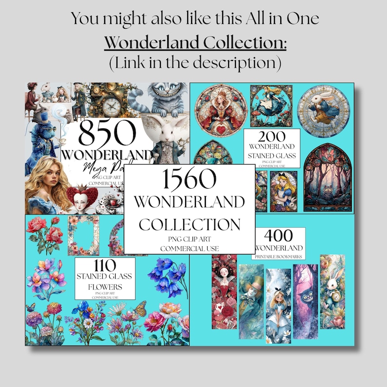 Alice Clipart Wonderland Clipart, PNG, Woodland Clipart Watercolor Fantasy Fairytale Clipart, with Instant Download, Dark Fantasy Clip Art image 11