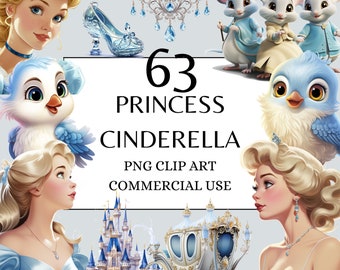 Fantasy Princess Clipart, PNG, Commercial Use, Watercolor Princess Fairytale Clipart, with Instant Download, Princess PNG