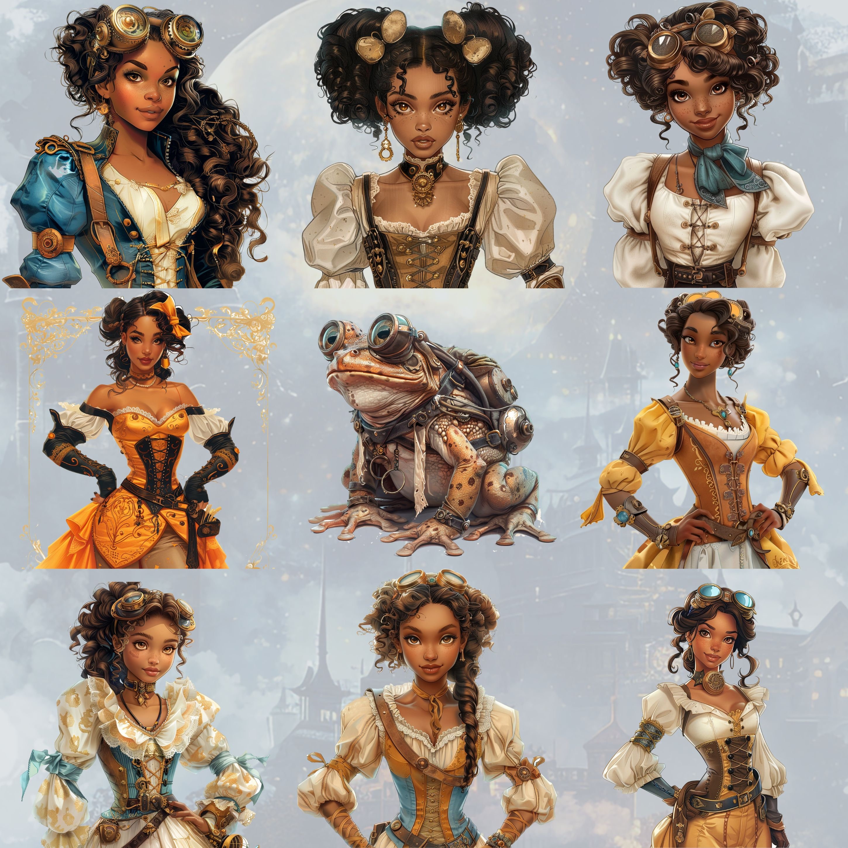 Steampunk Princess Clipart, Steampunk Fantasy Princess PNG, Steampunk ...