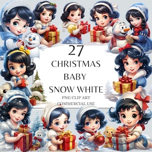 赤ちゃんプリンセスのクリスマスクリップアート, クリスマスプリンセス白雪姫クリップアート, クリスマスクリップアート, ファンタジーおとぎ話のプリンセスクリップアート PNG