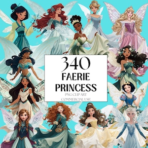 340 Faerie Princess Clipart - Fairy Princess Clipart PNG, Watercolor Fairytale Clipart, Instant Download of 340 PNG for Commercial Use