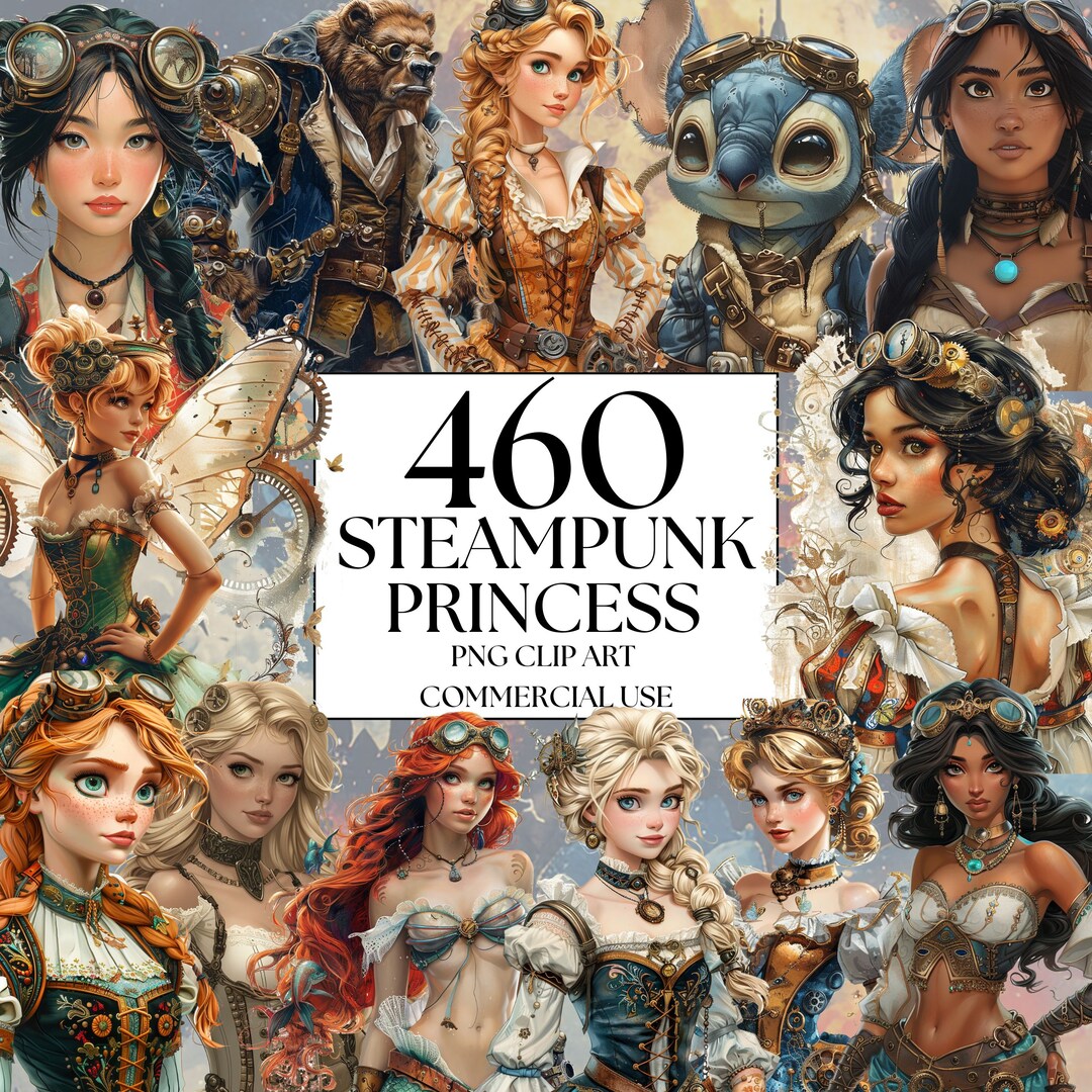 Steampunk Princess Clipart, Steampunk Fantasy Princess PNG, Steampunk ...