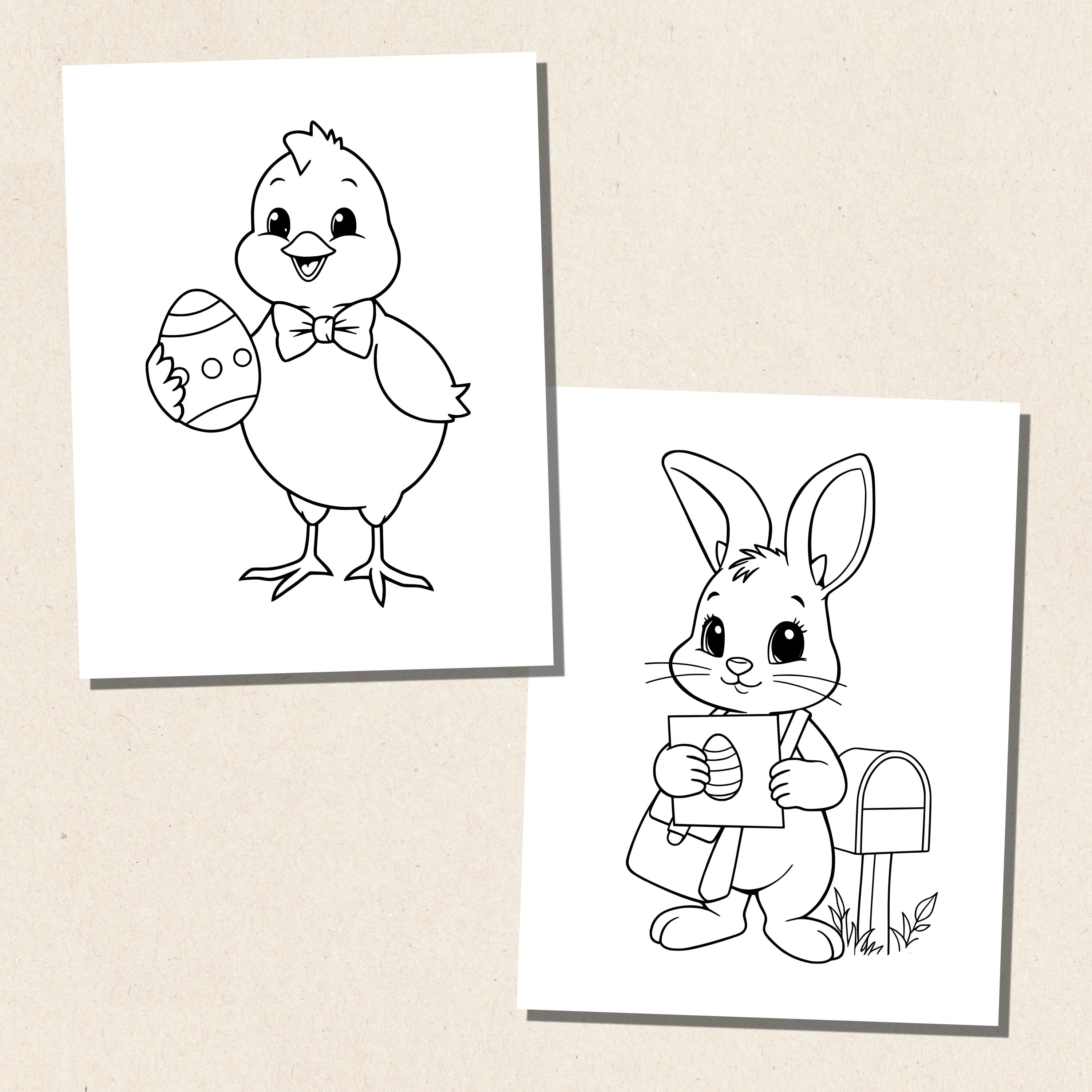 30 Easter Coloring Pages for Kids | Printable Easter Fun | Bunny ...