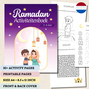 Libro de actividades de Ramadán para niños | Juegos imprimibles de Ramadán y Eid, páginas para colorear y actividades educativas PDF | Libro de trabajo islámico