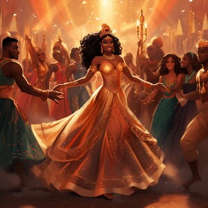 Een mooi meisje dansen Wall Arts digitale downloads