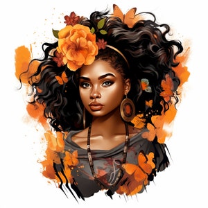 A Beautiful Black African Queen Bunte Melanin Frau Wand Kunst Digitale Downloads