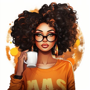 A Beautiful Black African Queen Bunte Melanin Frau Wand Kunst Digitale Downloads