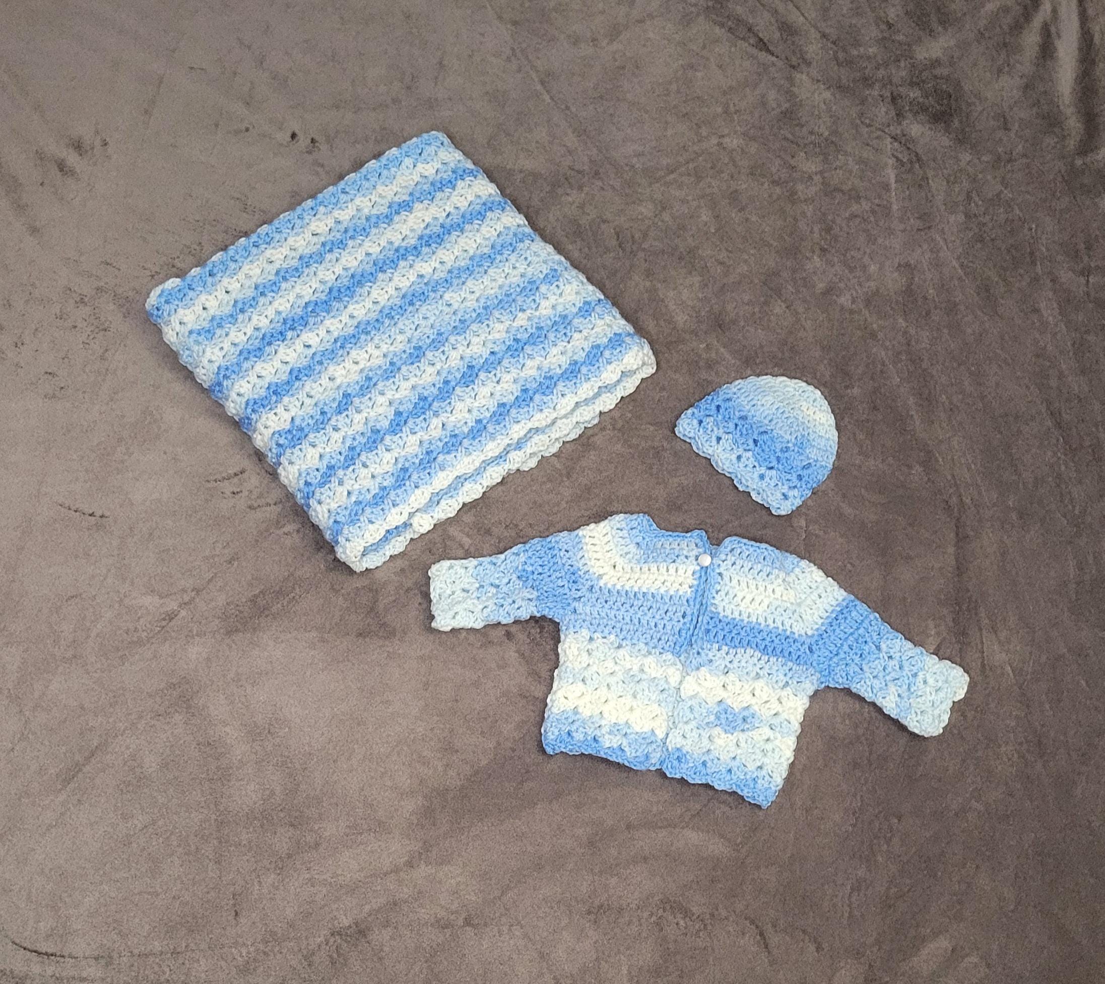 Welcome Baby - blanket, cardigan and hat gift set