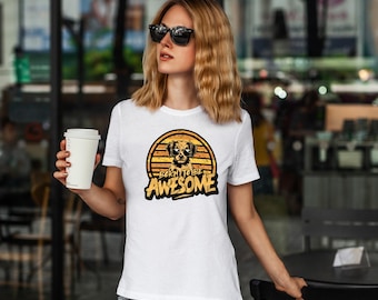 Dog Graphic T-Shirt | "Born to Be" Puppy Tee | Retro tshirt