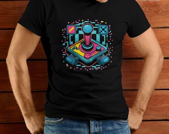 Retro Gamer Joystick T-Shirt: Classic Arcade Style