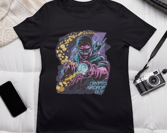 Crypto Airdrop T-Shirt: Bitcoin Miner, NFT, Dogwifhat Art
