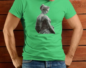 Classical Elegance Sculpture Tee - Timeless Art-Inspired Statue Design T-Shirt for Art Lovers