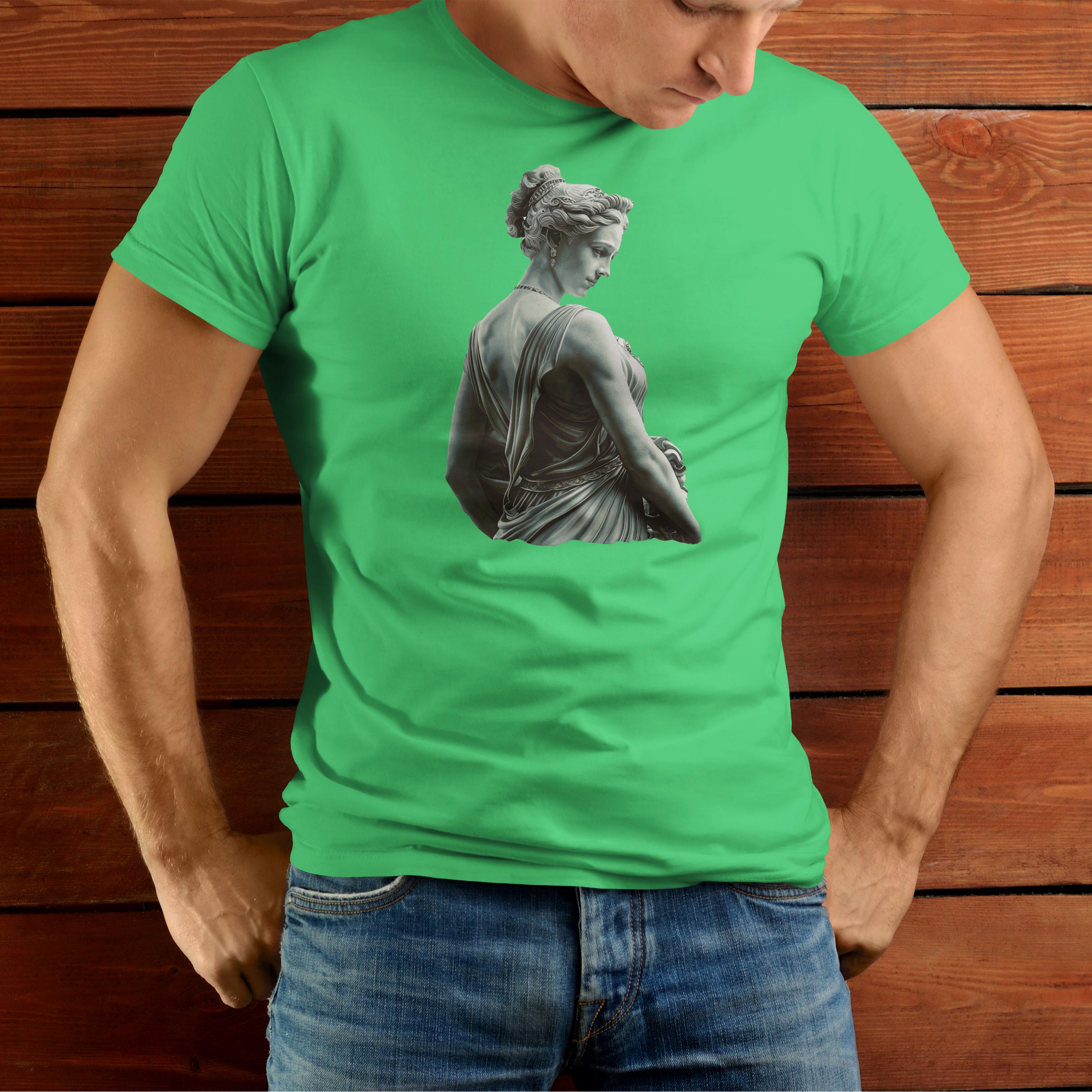 Classical Elegance Sculpture Tee - Timeless Art-Inspired Statue Design T-Shirt for Art Lovers