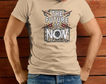 Future Is Now T-Shirt - Bold Darth-Inspired Design for Sci-Fi Lovers, Futuristic Graphic Tee