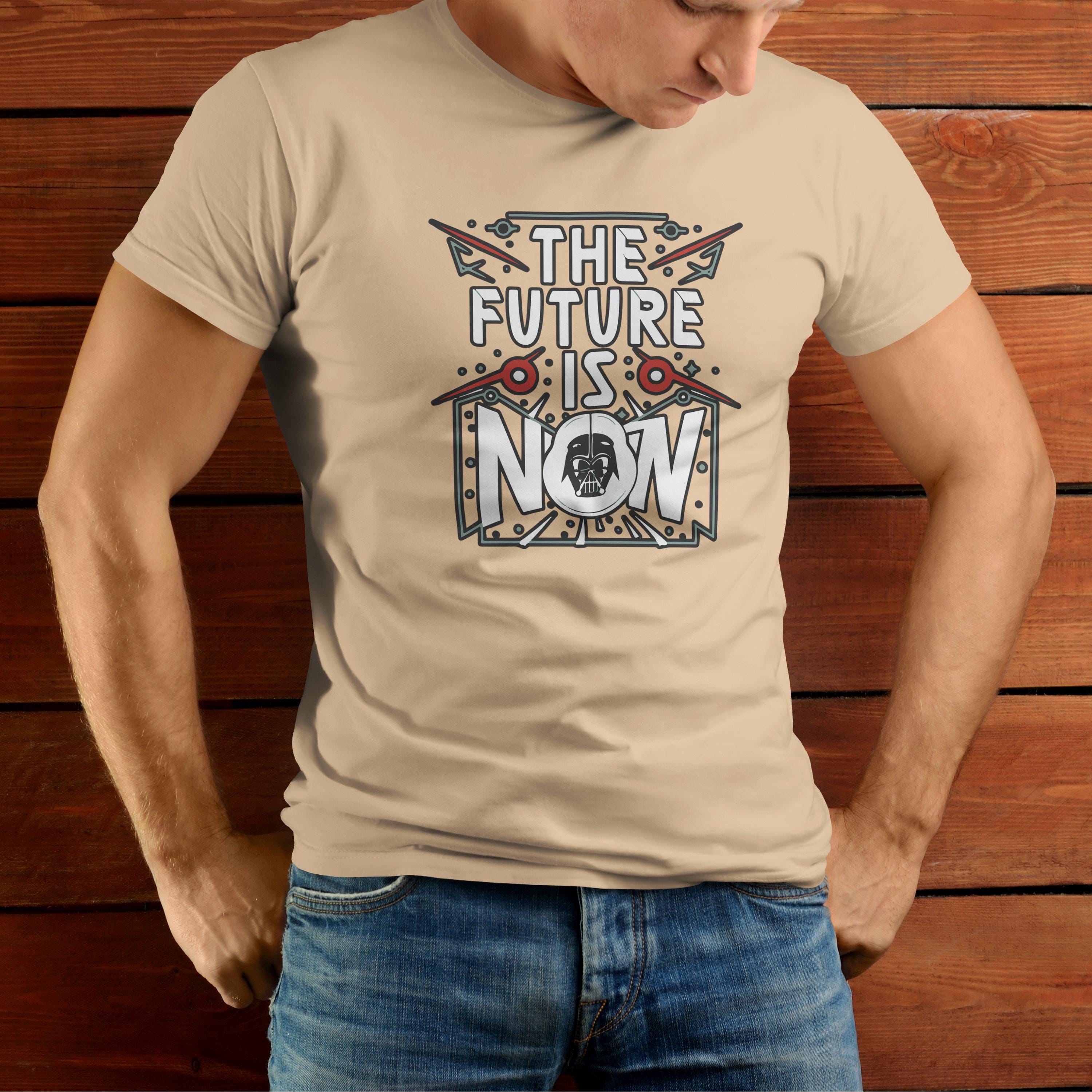 Future Is Now T-Shirt - Bold Darth-Inspired Design for Sci-Fi Lovers, Futuristic Graphic Tee