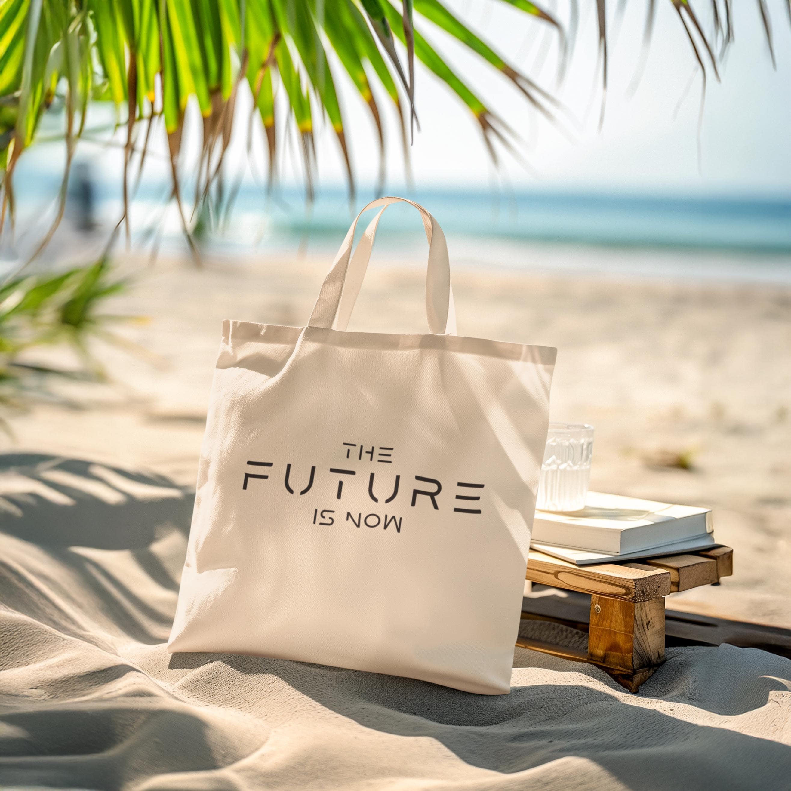 The Future is Now Cotton Tote Bag: Eco-Friendly Canvas Totebag