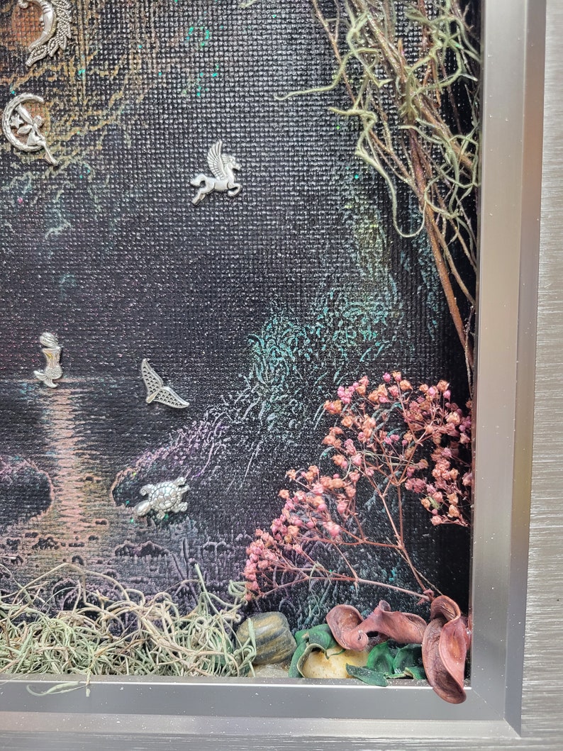 3D Miniature Shadow Box Lighted Fantasy Framed Diorama Book Nook