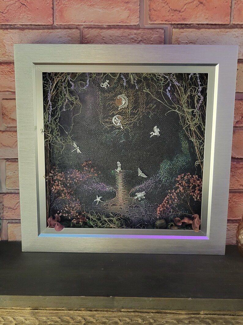 Lighted Mermaid Shadowbox: 3D Fantasy Diorama Enchanted Hollow Book ...