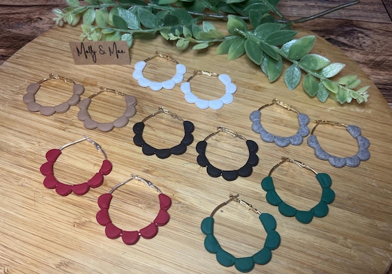 Scallop Hoop Earrings