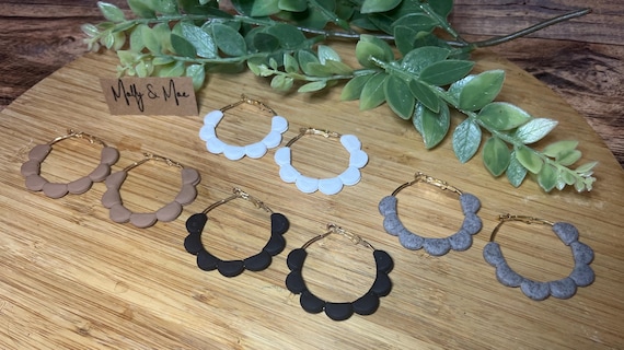 Scallop Hoop Earrings