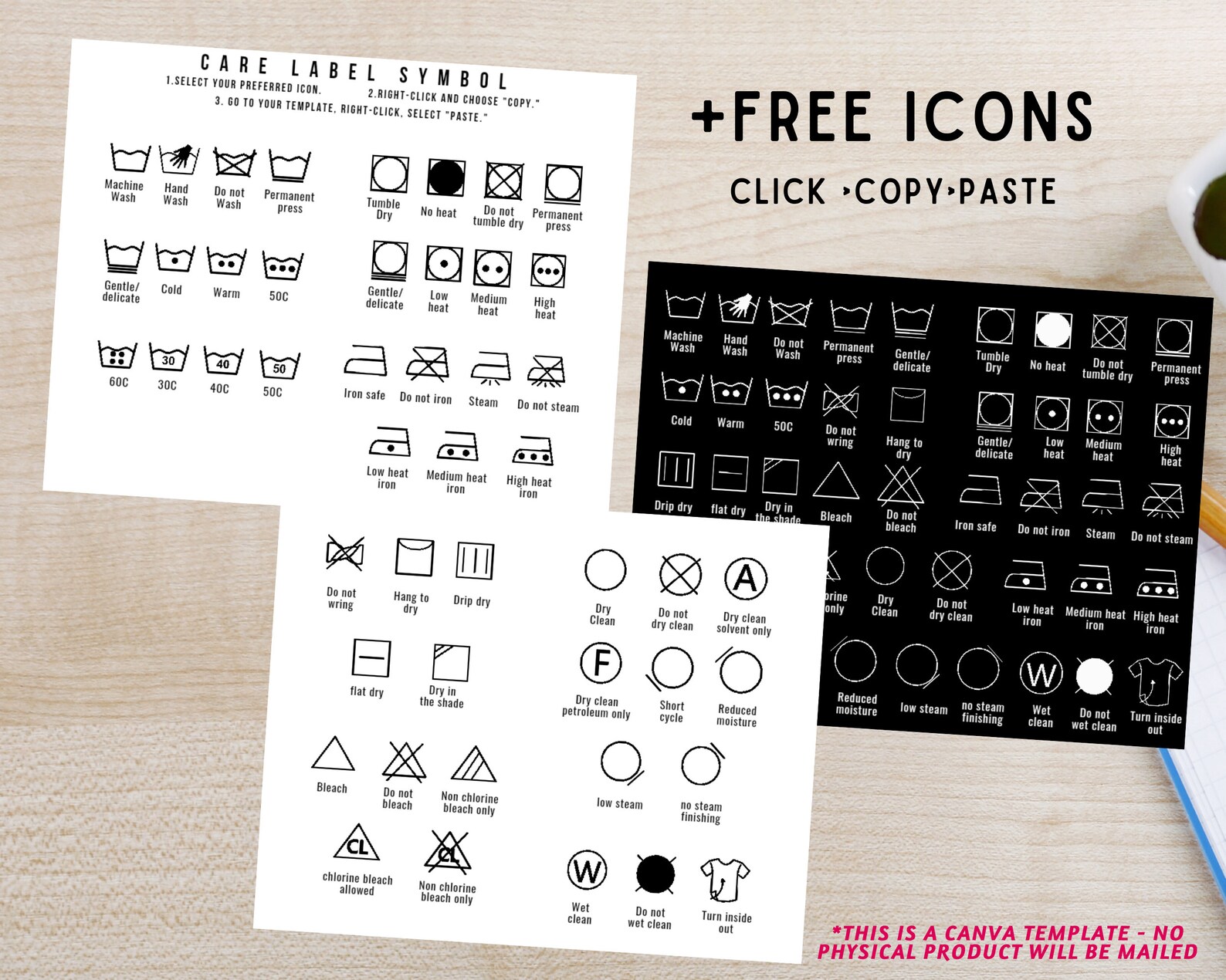 Editable Clothing Neck Label Canva Template DIY Tag Design Custom Label ...