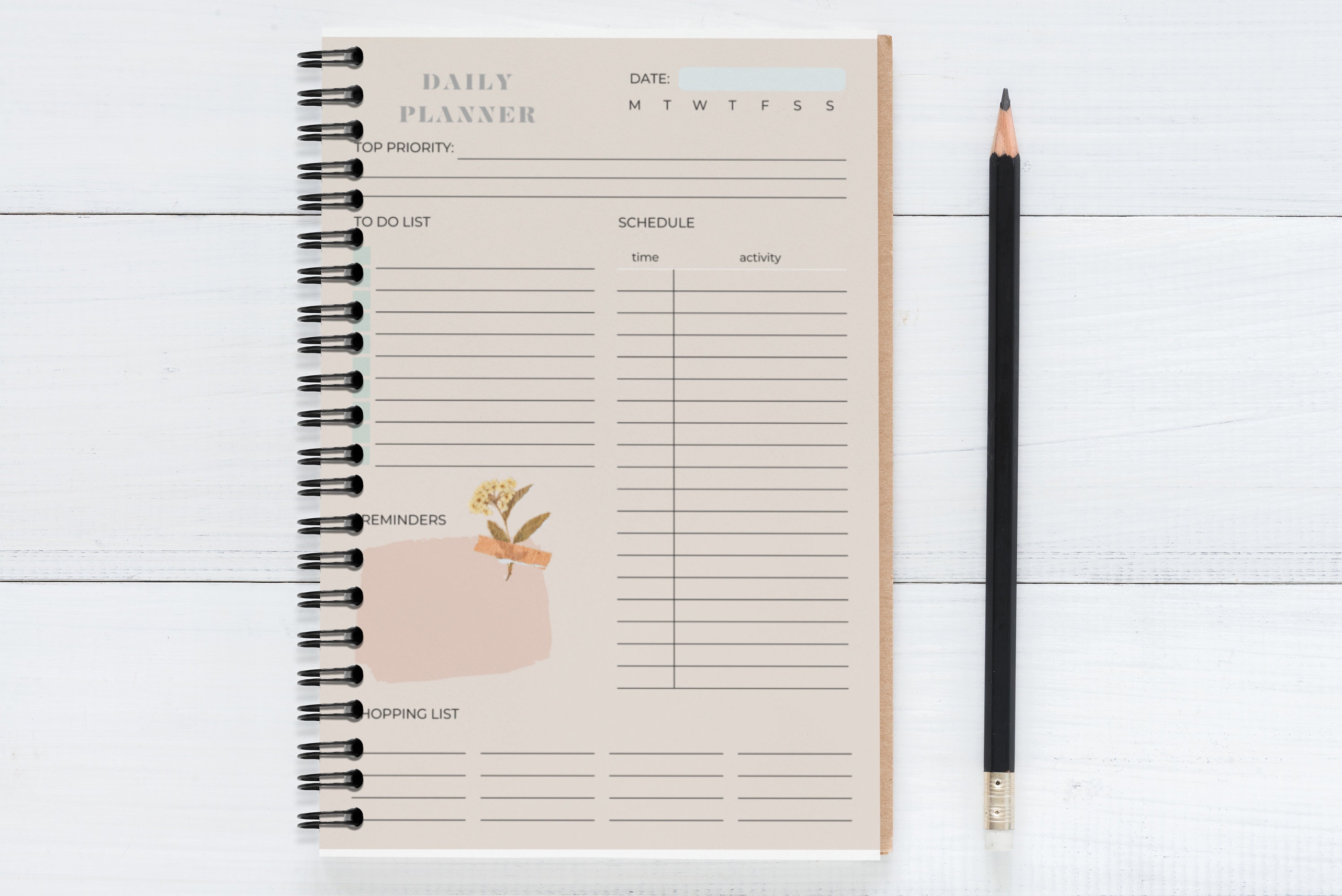 Daily Digital Planner, Printable Planner, Instant Download ...