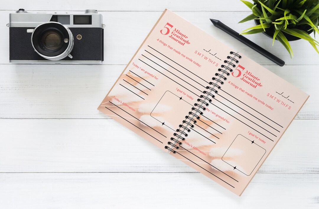 Daily Gratitude Journal, Printable Journal, Instant Download - Etsy