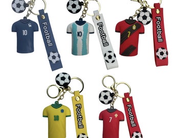 World Cup Soccer Jersey Keychain: Football Fan Gift