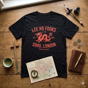 T-shirt Vintage Dragon Lee Ho Fooks Restaurant London - Motif Graphique - Neuf Avec étiquettes, Unisexe