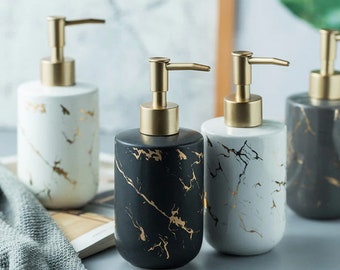 Shampoo Spender Neutral Keramik Muster Seifenpumpe, Modernes Bauernhaus Badezimmer Dekor, Küche Seifenspender
