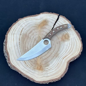 Werzalit Handle Camping Knife with Sheath: 4116 Stainless Steel