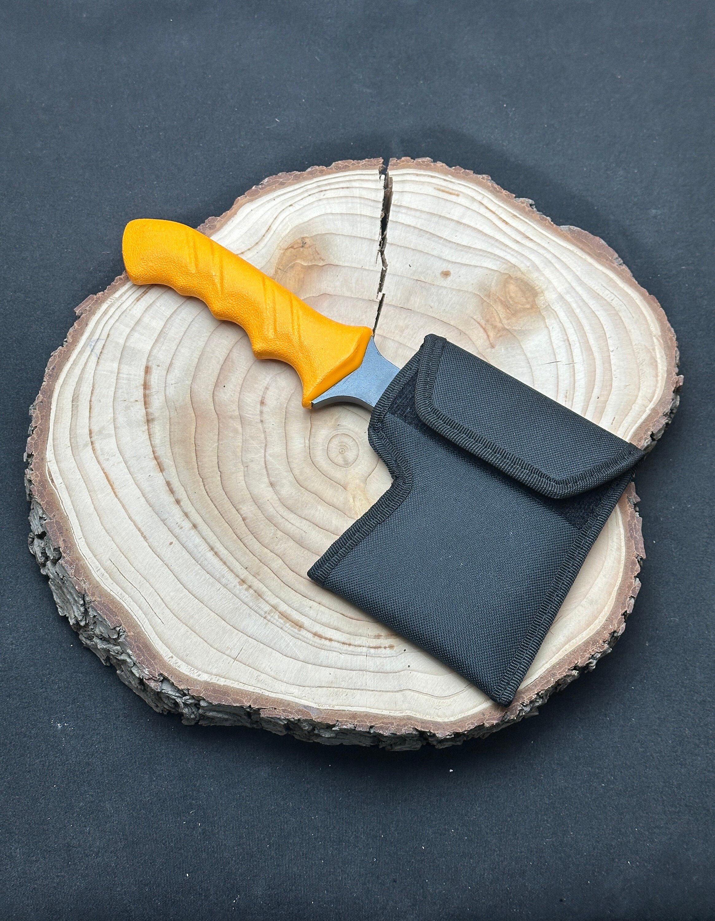 Hache Vintage En Acier Carbone Avec Fourreau Cuir - Camping Et Collection