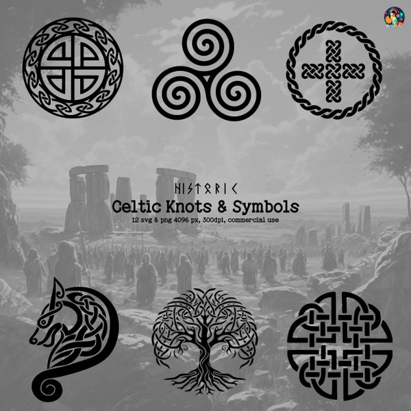 Celtic Knots and Symbols - Celtic Knots Svg - Celtic Symbols Png - Celtic Knots Cut and Print