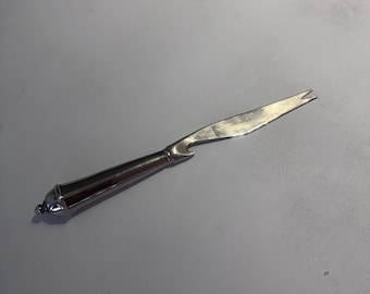 Vintage Mid-Century 9 1/2 Inch Sterling Silver and Steel Combination Bar Knife