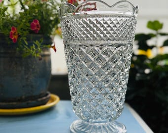 Anchor Hocking 10 Inch Wexford Pattern Flower Vase