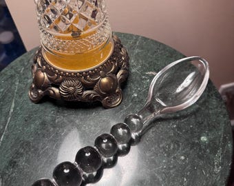 Imperial Glass Candlewick Clear (3400) 9 1/2 Inch Salad Serving Spoon