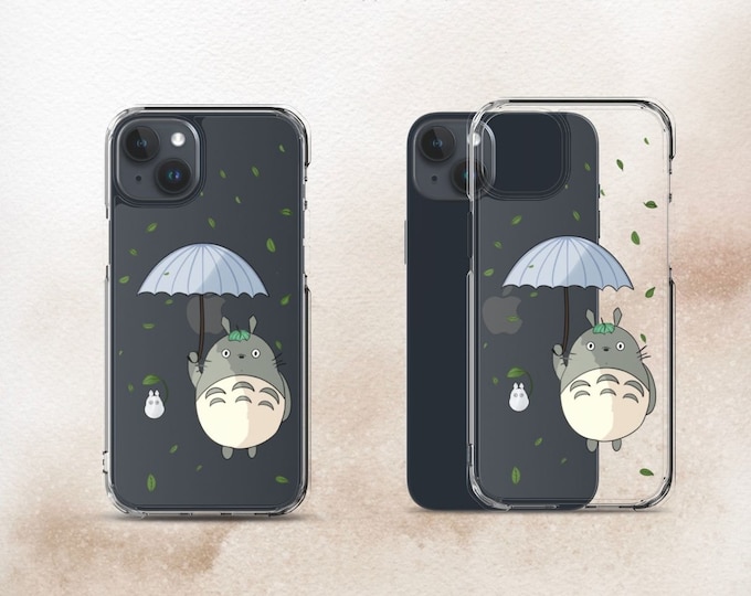 Hand Drawn Anime character Totoro Clear Case for iPhone® | Fan Made Japanese Phone case