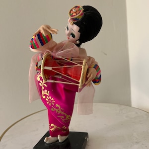 Vintage Asian Drummer Doll