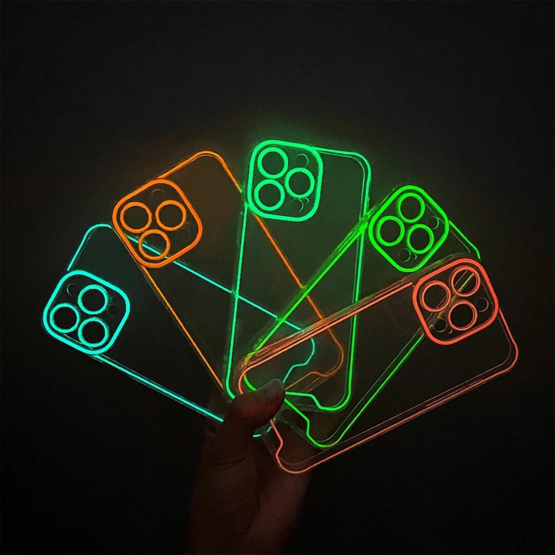 Neon Glow iPhone 13 Case Etsy